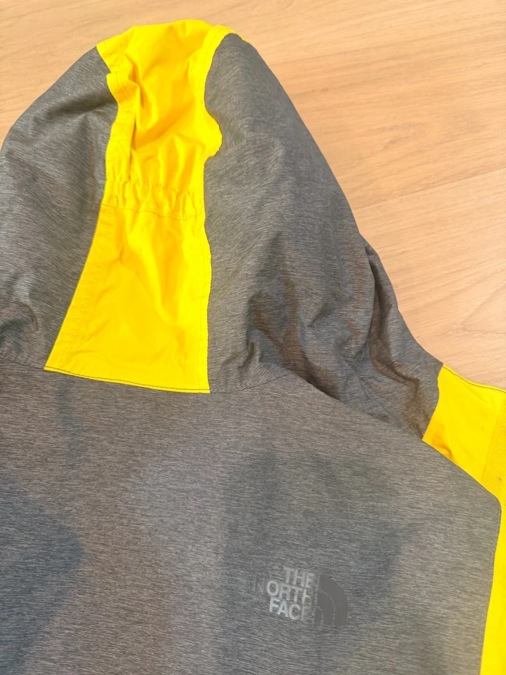 The North Face 3 in 1 Yellow and Gray Hooded Jacket